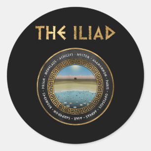 The Iliad Heroes Of The Trojan War  Classic Round Sticker