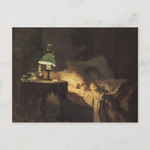 The Ill Woman (by Vasily Polenov) Postcard