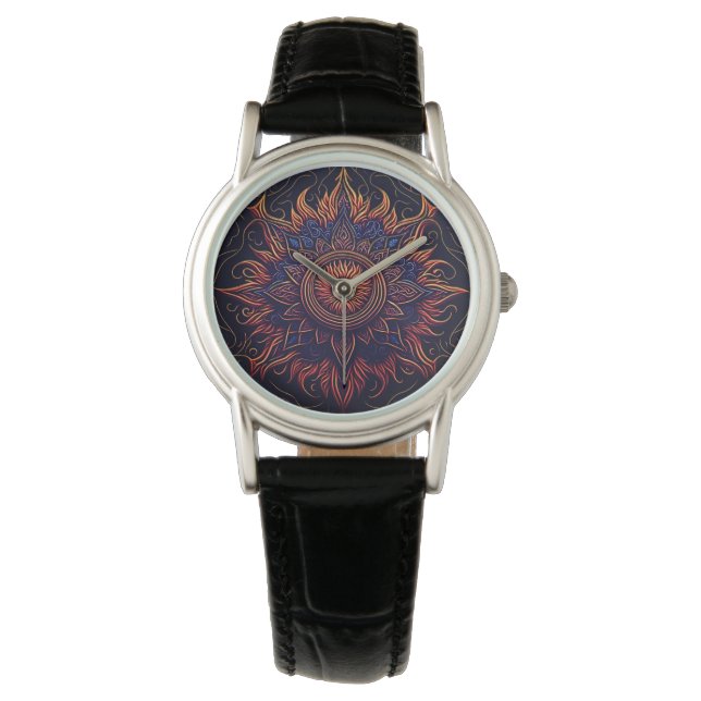 The Illuminated Path: Flaming Eye Mandala Watch (Front)