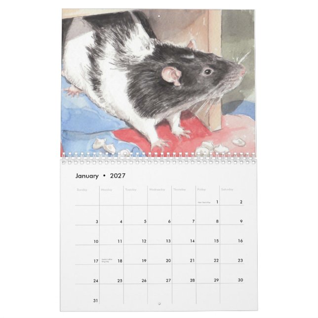 The Illustrated Rat 2012 Portrait Calendar (Jan 2027)