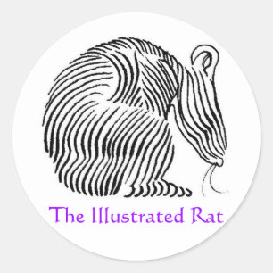 The Illustrated Rat logo stickers