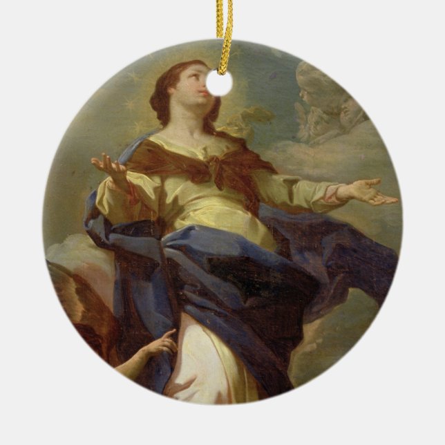 The Immaculate Conception 2 Ceramic Tree Decoration (Front)