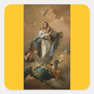 The Immaculate Conception by Giovanni Tiepolo Square Sticker