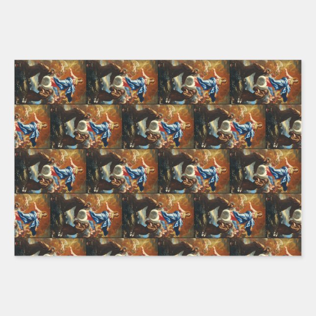 The Immaculate Conception of Virgin Mary Wrapping Paper Sheet (Front)