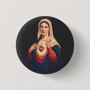The Immaculate Heart of Mary 3 Cm Round Badge