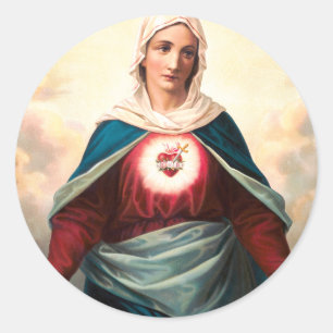 The Immaculate Heart of Mary Classic Round Sticker