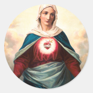 The Immaculate Heart of Mary Classic Round Sticker