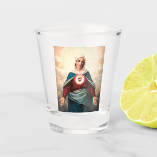 The Immaculate Heart of Mary Shot Glass