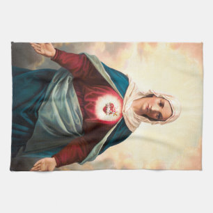 The Immaculate Heart of Mary Tea Towel