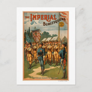 The Imperial Burlesquers Female Soldiers Play Postcard