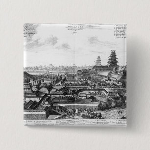 The Imperial Palace in Ido, Japan 15 Cm Square Badge