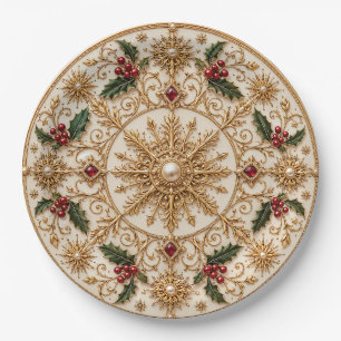 The Imperial Winter Mandala Paper Plate