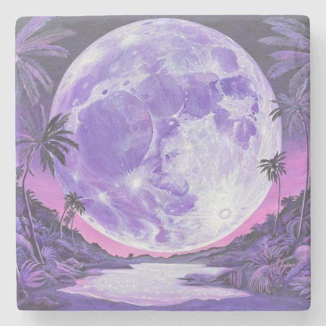 The Impossible Moon Stone Coaster (Front)
