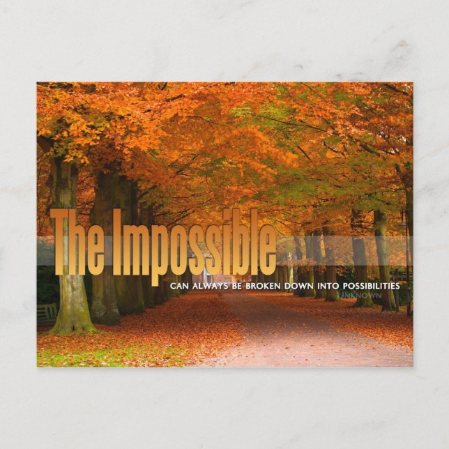 The Impossible Motivational Postcard (Front)