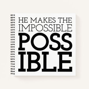 The Impossible to Possible Gospel Sayings Aestheti Notebook