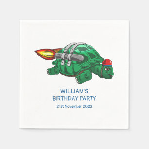 The Incredible Rocket Turtle Napkin
