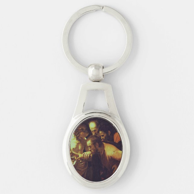 The Incredulity of Saint Thomas by Caravaggio Key Ring (Front)
