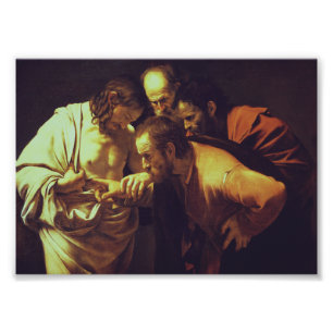 The Incredulity of Saint Thomas by Caravaggio Photo Print