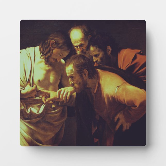 The Incredulity of Saint Thomas by Caravaggio Plaque (Front)