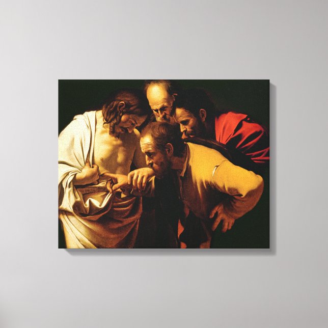 The Incredulity of St. Thomas, 1602-03 Canvas Print (Front)