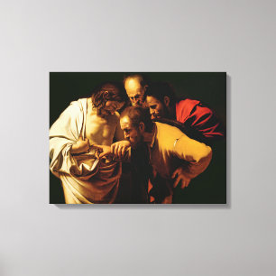 The Incredulity of St. Thomas, 1602-03 Canvas Print