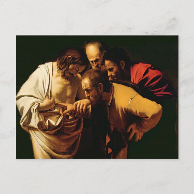 The Incredulity of St. Thomas, 1602-03 Postcard (Front)