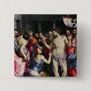 The Incredulity of St. Thomas, c.1547 15 Cm Square Badge