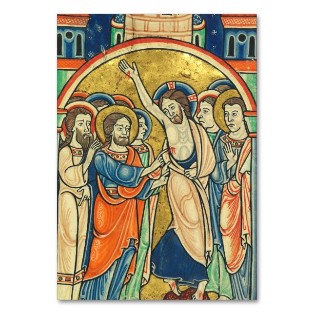 The Incredulity of St Thomas from Psalter  Table Number (Front)