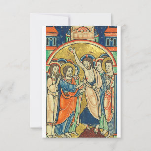 The Incredulity of St Thomas from Psalter  Thank You Card