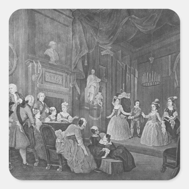 The Indian Emperor, engraved by Robert Dodd Square Sticker (Front)