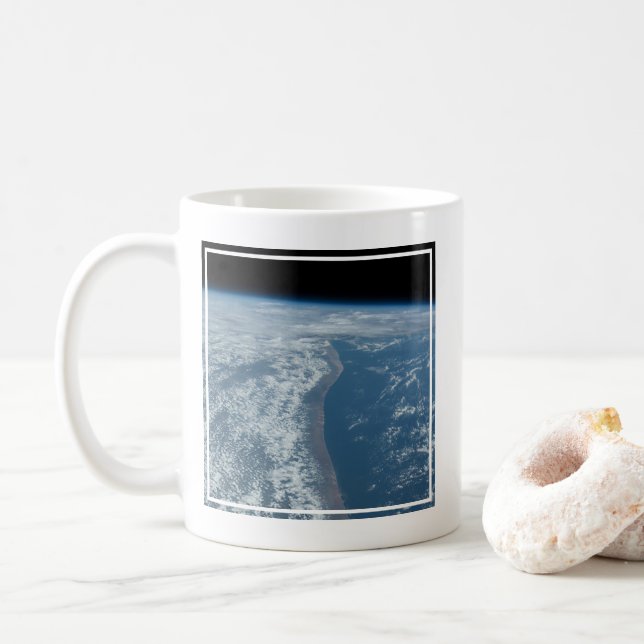 The Indian Ocean Coastline Of Kenya And Somalia. Coffee Mug (With Donut)