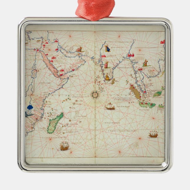 The Indian Ocean Metal Tree Decoration (Front)