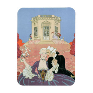 The Indolents,  illustration for 'Fetes Galantes' Magnet