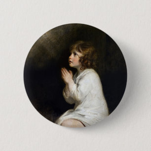 The Infant Samuel at Prayer by Joshua Reynolds 6 Cm Round Badge