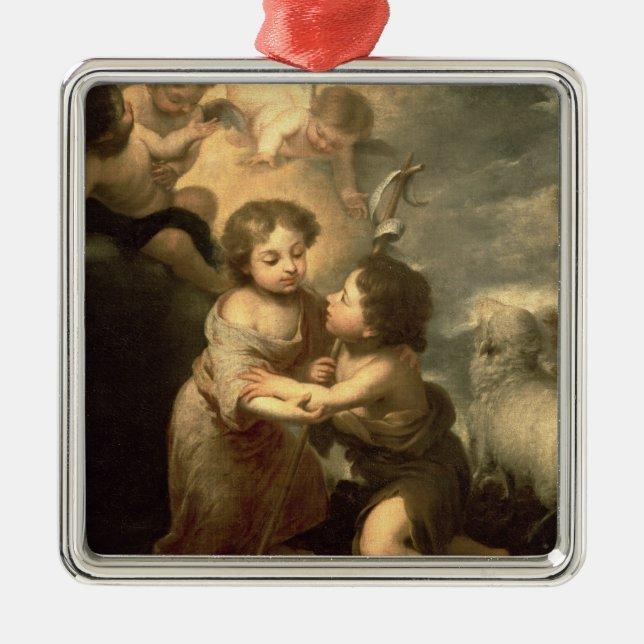 The Infants Christ and John the Baptist Metal Tree Decoration (Front)