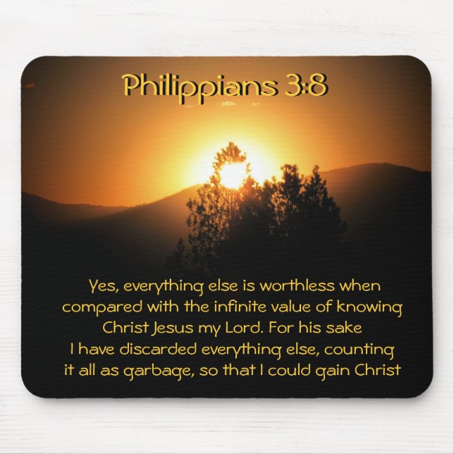 The Infinite Value Knowing Christ Jesus Mouse Pad (Front)