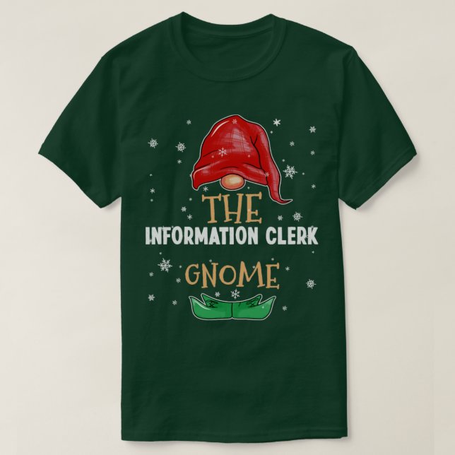 The information clerk Gnome Family Matching Christ T-Shirt (Design Front)