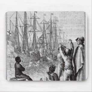 The Inhabitants of Boston Throw Mouse Pad