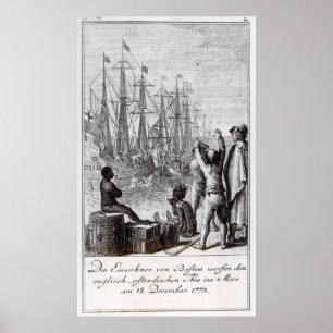 The Inhabitants of Boston Throw Poster