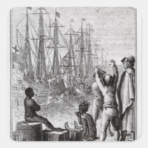 The Inhabitants of Boston Throw Square Sticker