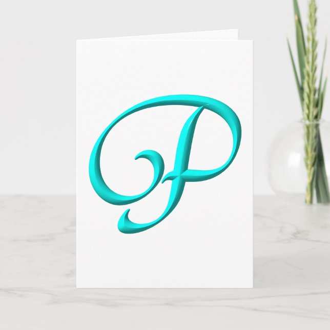 The Initial P Note Card (Front)