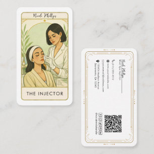 The Injector Med Spa Skin Tarot Social Media QR Business Card