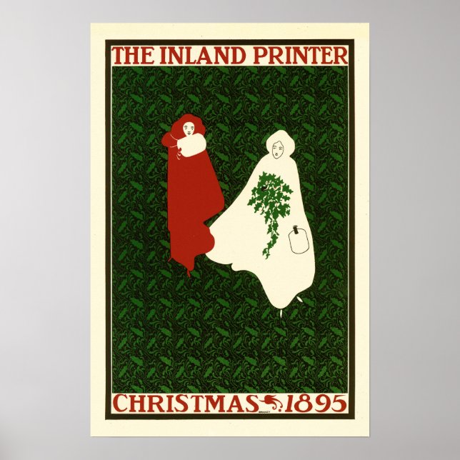 The Inland Printer 1895 Christmas Will Bradley Art Poster (Front)