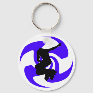 THE INLINE BLUE KEY RING
