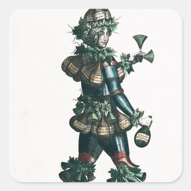 The Innkeeper, allegorical costume design Square Sticker (Front)