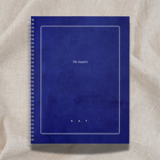 The Inquiry | Indigo Leather & Silver Graduation  Notebook (Creator Uploaded)