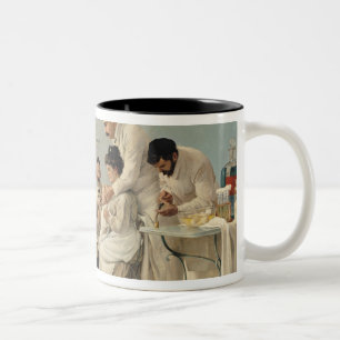 The Insertion of a Tube Two-Tone Coffee Mug