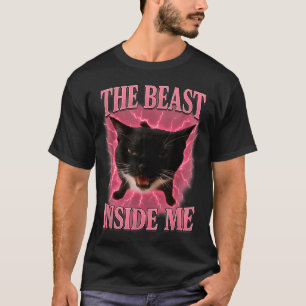 The Inside Me Funny Cat Meme Men Women Kids T-Shirt