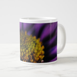 The inside of a purple Flower Jumbo Coffee Mug