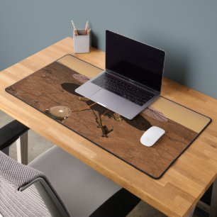 The Insight Lander Operating On Surface Of Mars. Desk Mat
